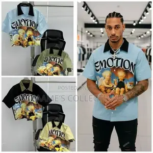 Men’s Premium Printed Short Sleeve Shirts -Different Designs Colours