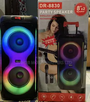 DR-8830 Party Speaker With Microphone, Bluetooth, USB, TF Card Remote