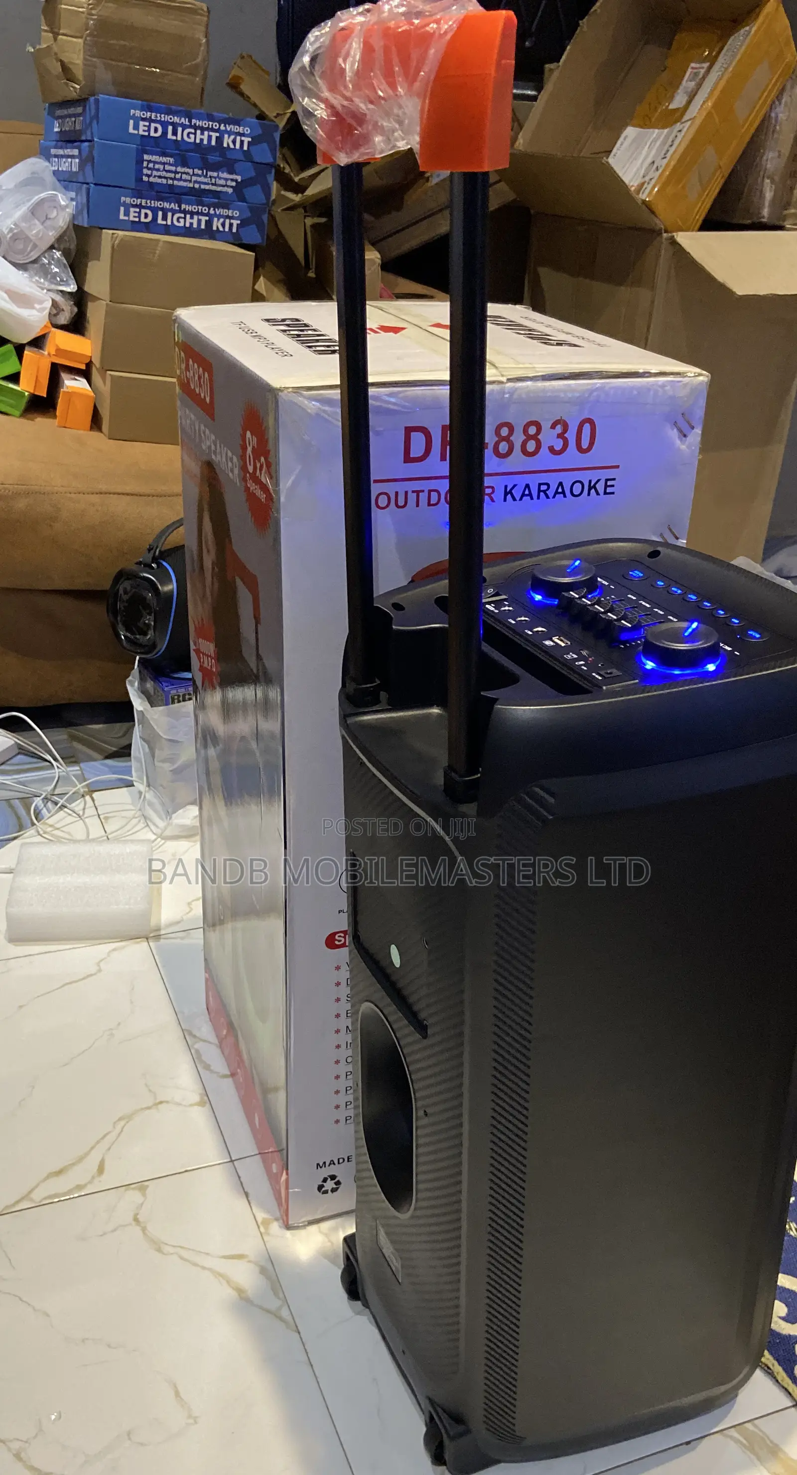 DR-8830 Party Speaker With Microphone, Bluetooth, USB, TF Card Remote