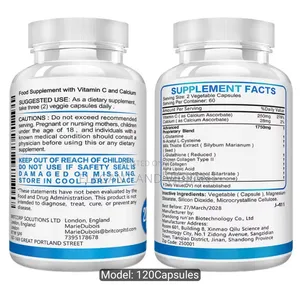 Nac + Glutathione Advanced Skin Formula 2028mg 120 Caps With Collogen