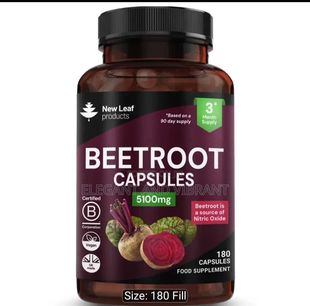 Beetroot Capsules 5100mg,120 Capsules High Strength