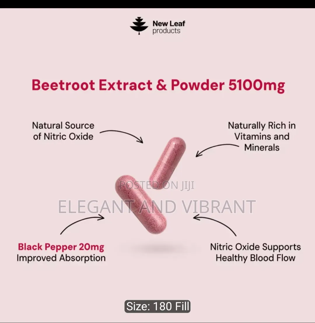 Beetroot Capsules 5100mg,120 Capsules High Strength