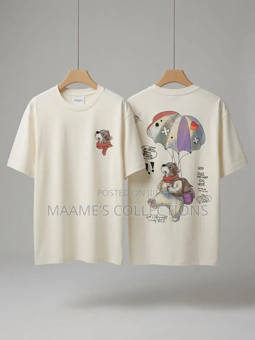 Men’s Graphic Print Short Sleeve T-Shirt – Front Back Design