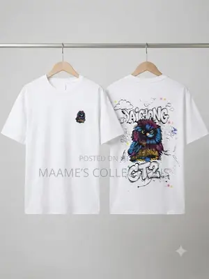 Men’s Graphic Print Short Sleeve T-Shirt – Front Back Design