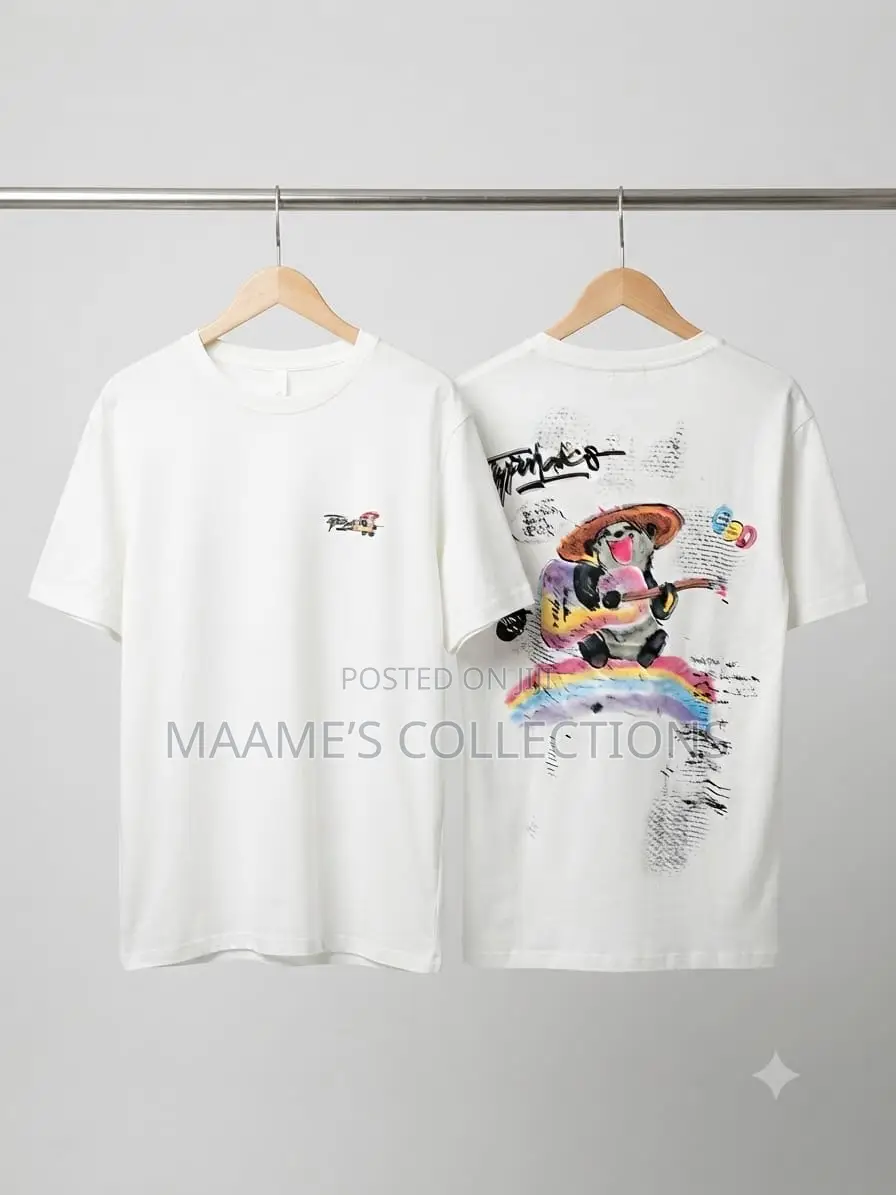 Men’s Graphic Print Short Sleeve T-Shirt – Front Back Design