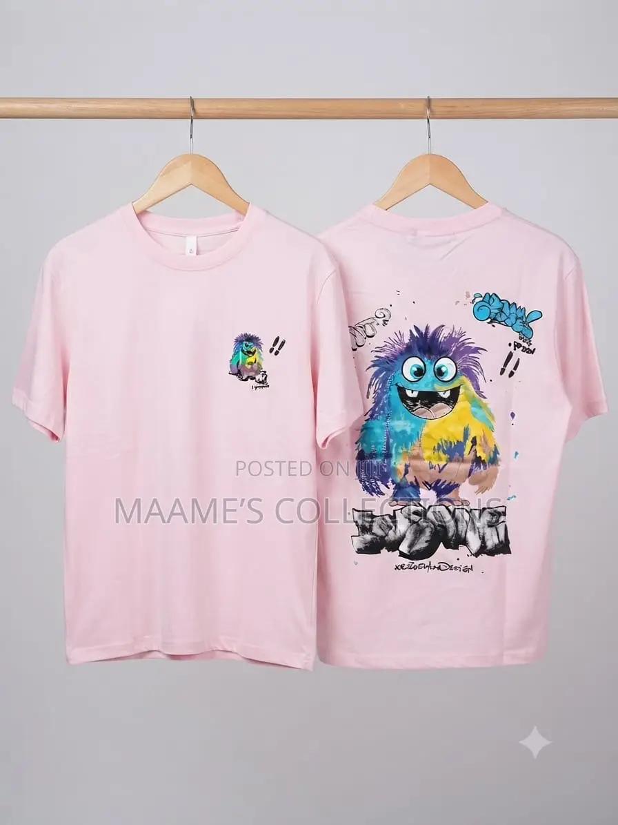 Men’s Graphic Print Short Sleeve T-Shirt – Front Back Design