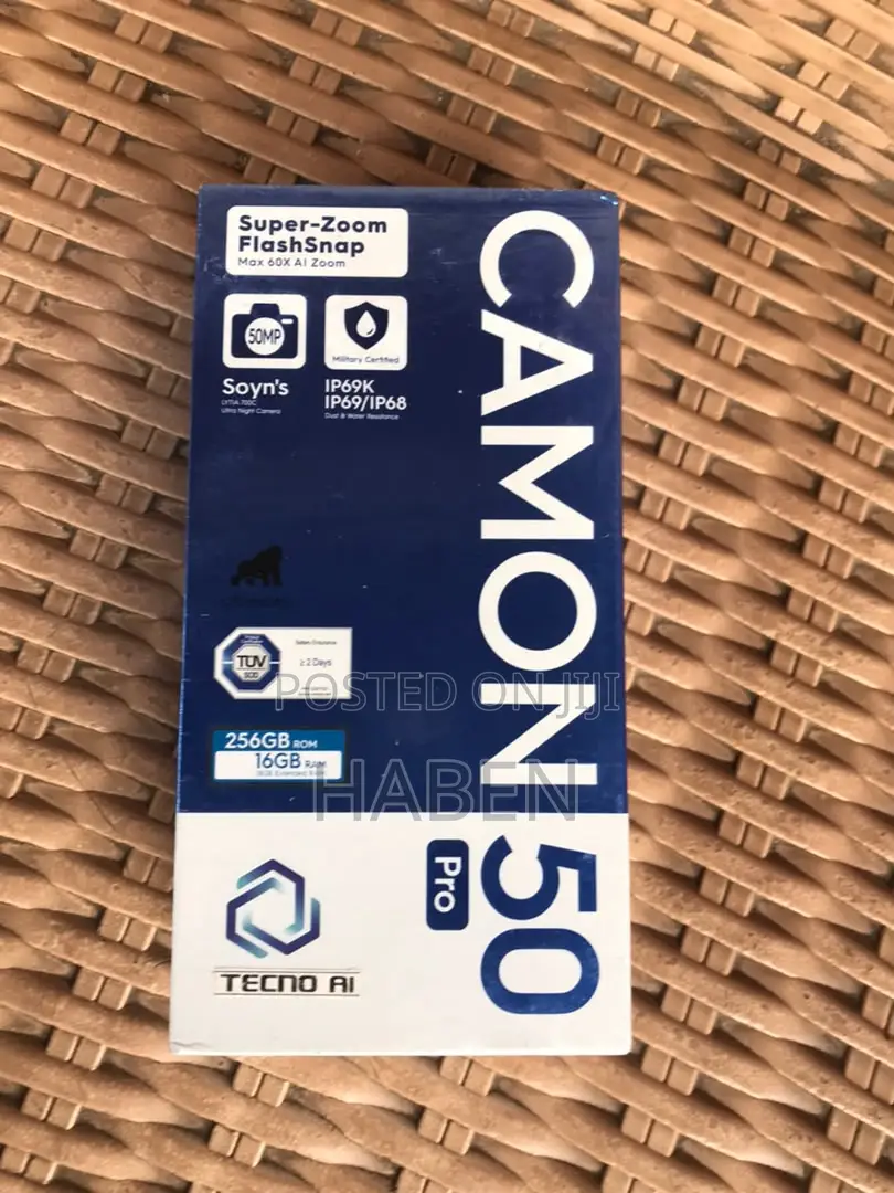 New Tecno Camon 50 Pro 256 GB Black