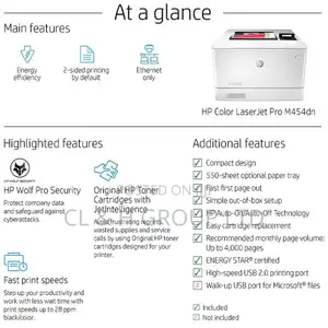 HP LaserJet Pro M454DN Colour Printer