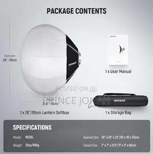 NEEWER 26"/65cm Lantern Softbox, Quick Release 360°, Bowens Mount
