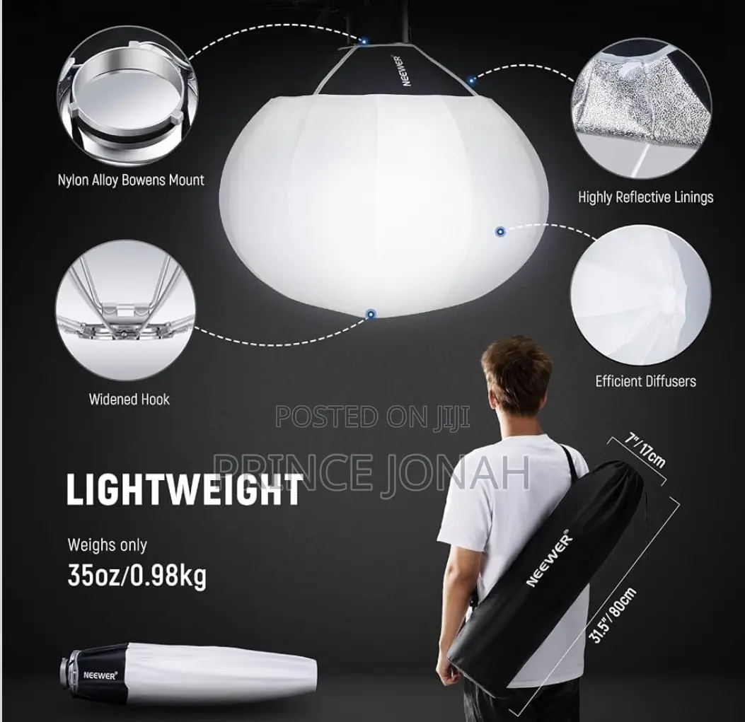 NEEWER 26"/65cm Lantern Softbox, Quick Release 360°, Bowens Mount