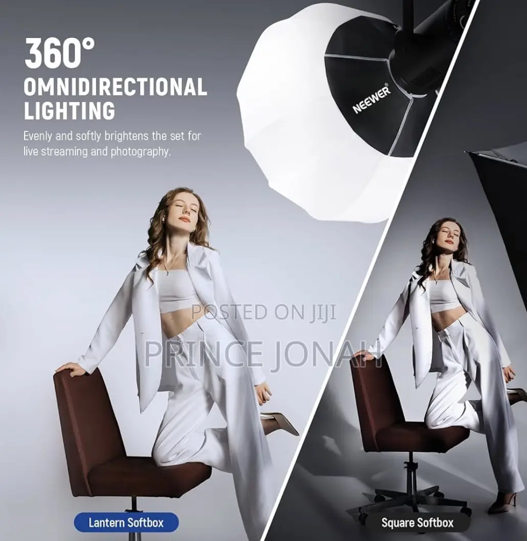 NEEWER 26"/65cm Lantern Softbox, Quick Release 360°, Bowens Mount