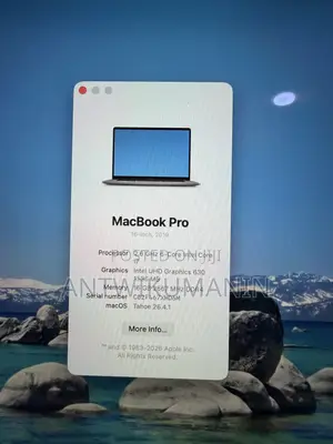 New Laptop Apple MacBook Pro 2019 16GB Intel Core i7 SSD 512GB
