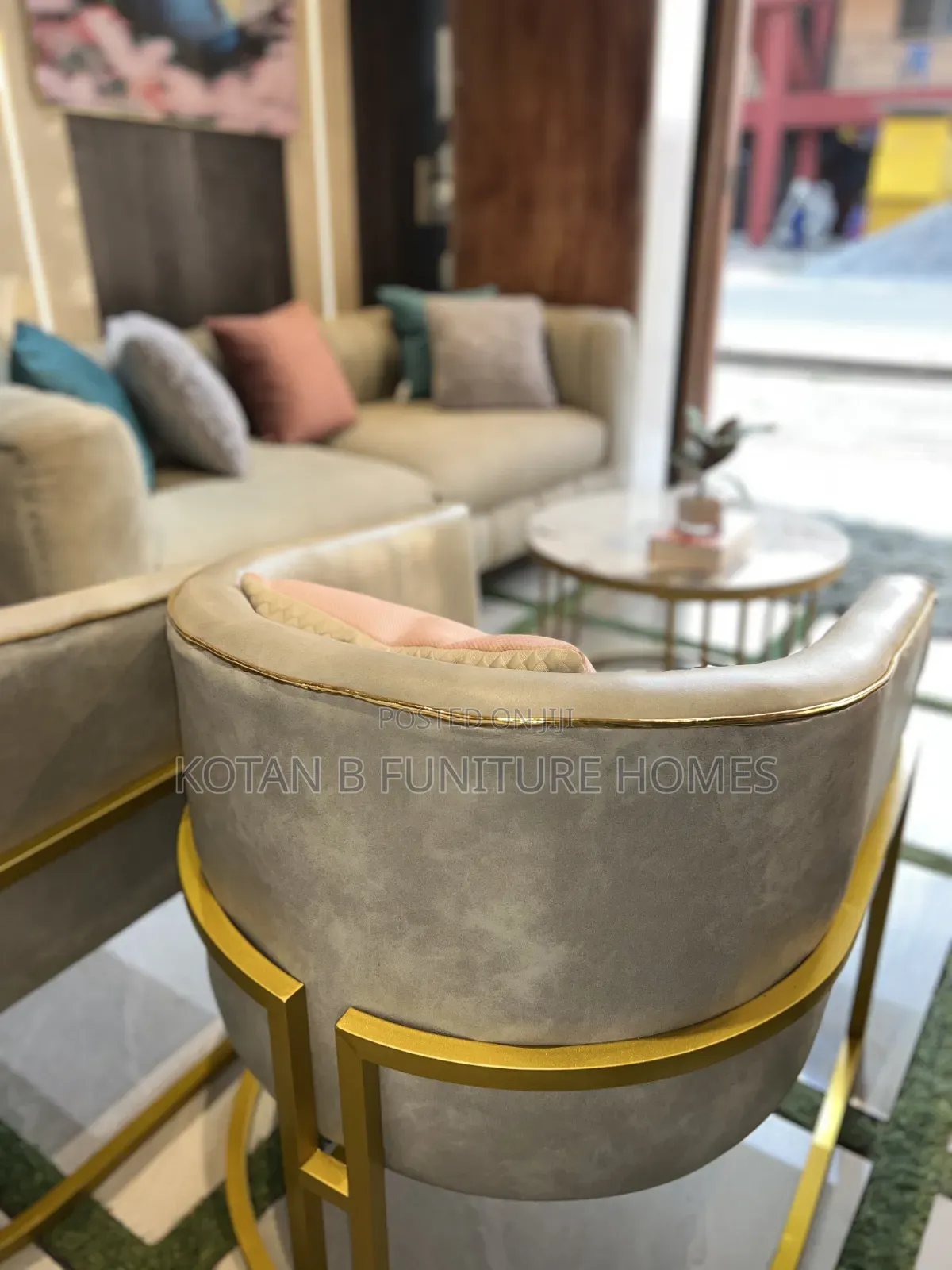 Luxe Gold Accent Chair