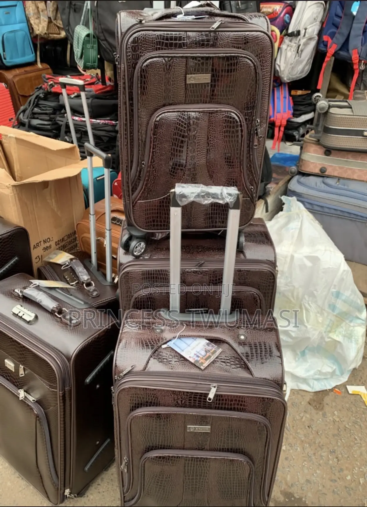 Leather Traveling Bag 3 Sets