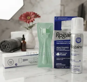 Rogaine Minoxidil and Derma Stamp (Ultimate Combo Men's Hair Growth)