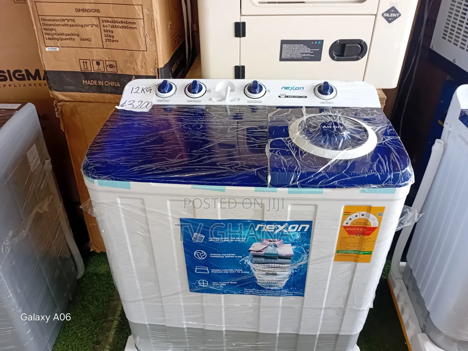 Nexon 12KG Semi-Automatic Washer – Strong Spin Performance12kg