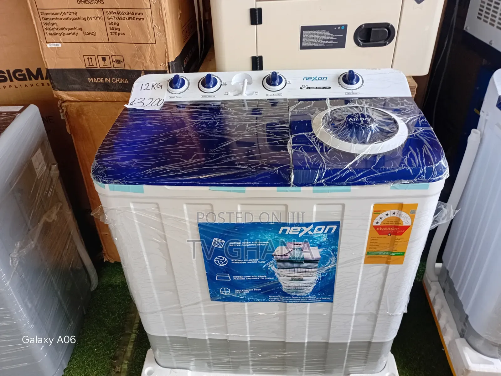 Nexon 12KG Semi-Automatic Washer – Strong Spin Performance12kg