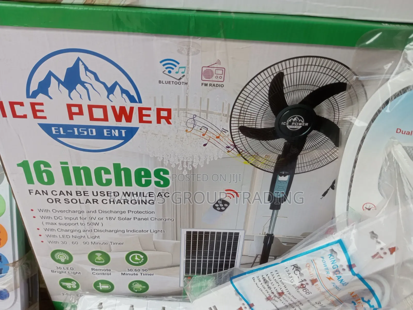 Solar and Rechargeable Fan