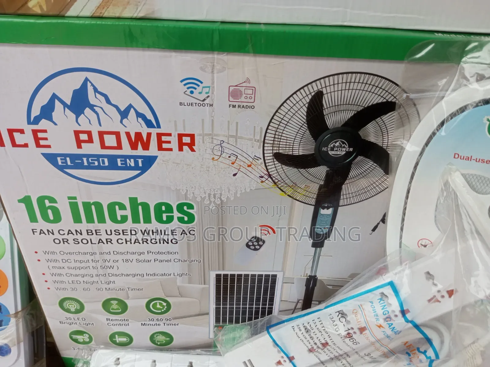 Solar and Rechargeable Fan