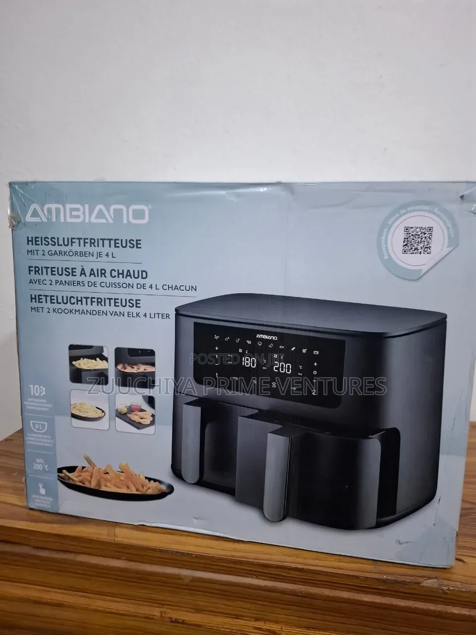 8. L Ambiano Dual Basket Digital Air Fryer From Germany 