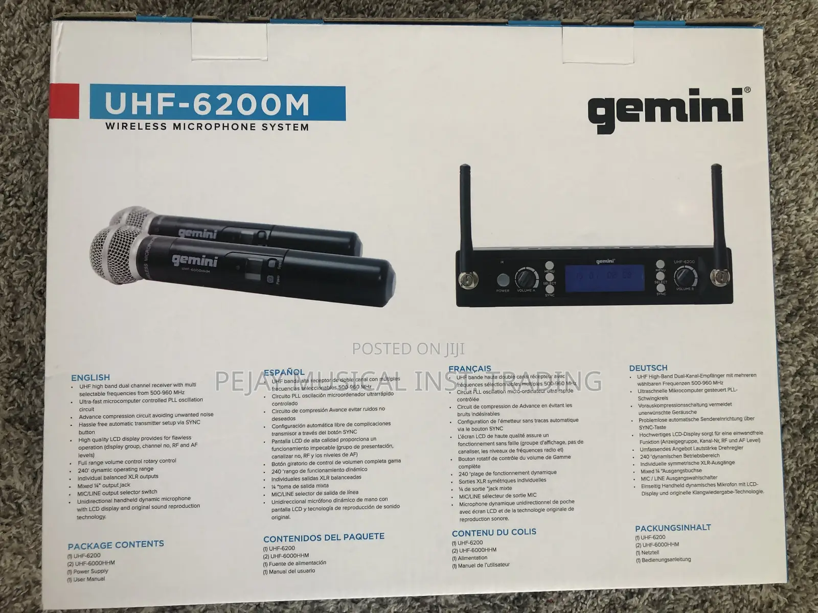 Gemini UHF-6200M Wireless Microphone System