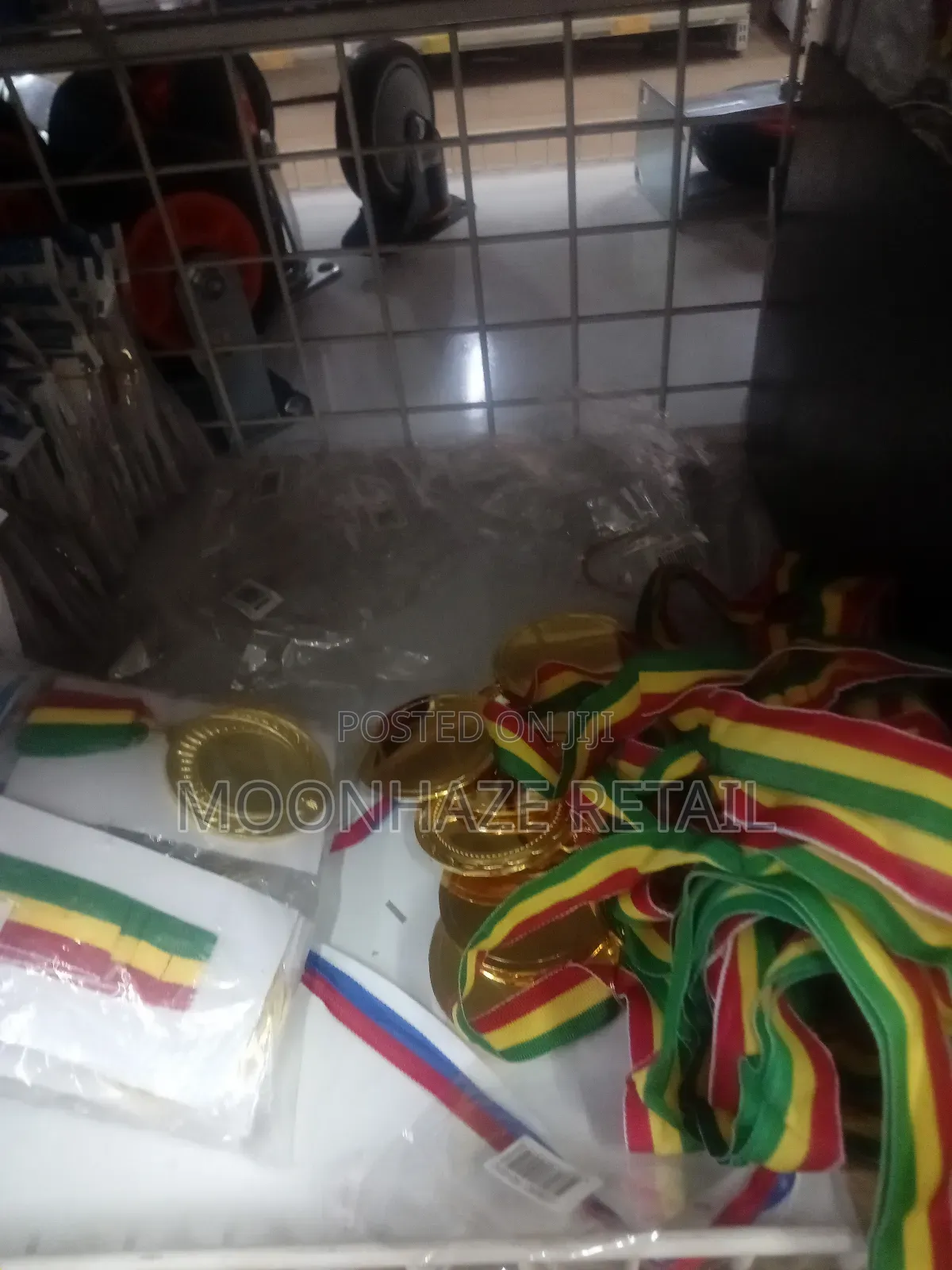 Premium Award Medals (Gold, Silver, Bronze) With Ghana Flag Ribbon
