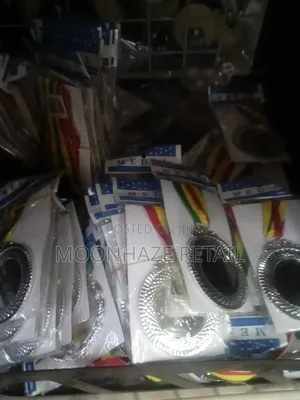 Premium Award Medals (Gold, Silver, Bronze) With Ghana Flag Ribbon