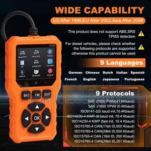 V529 OBD2 Car Fault Scanner for Cars From 1996 Upwards