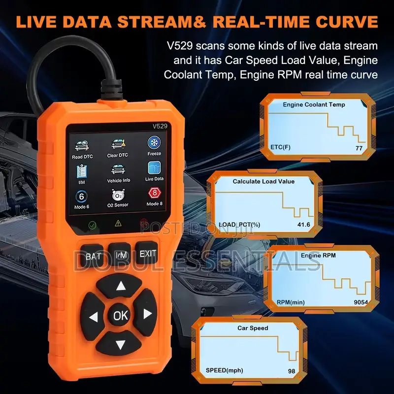 V529 OBD2 Car Fault Scanner for Cars From 1996 Upwards
