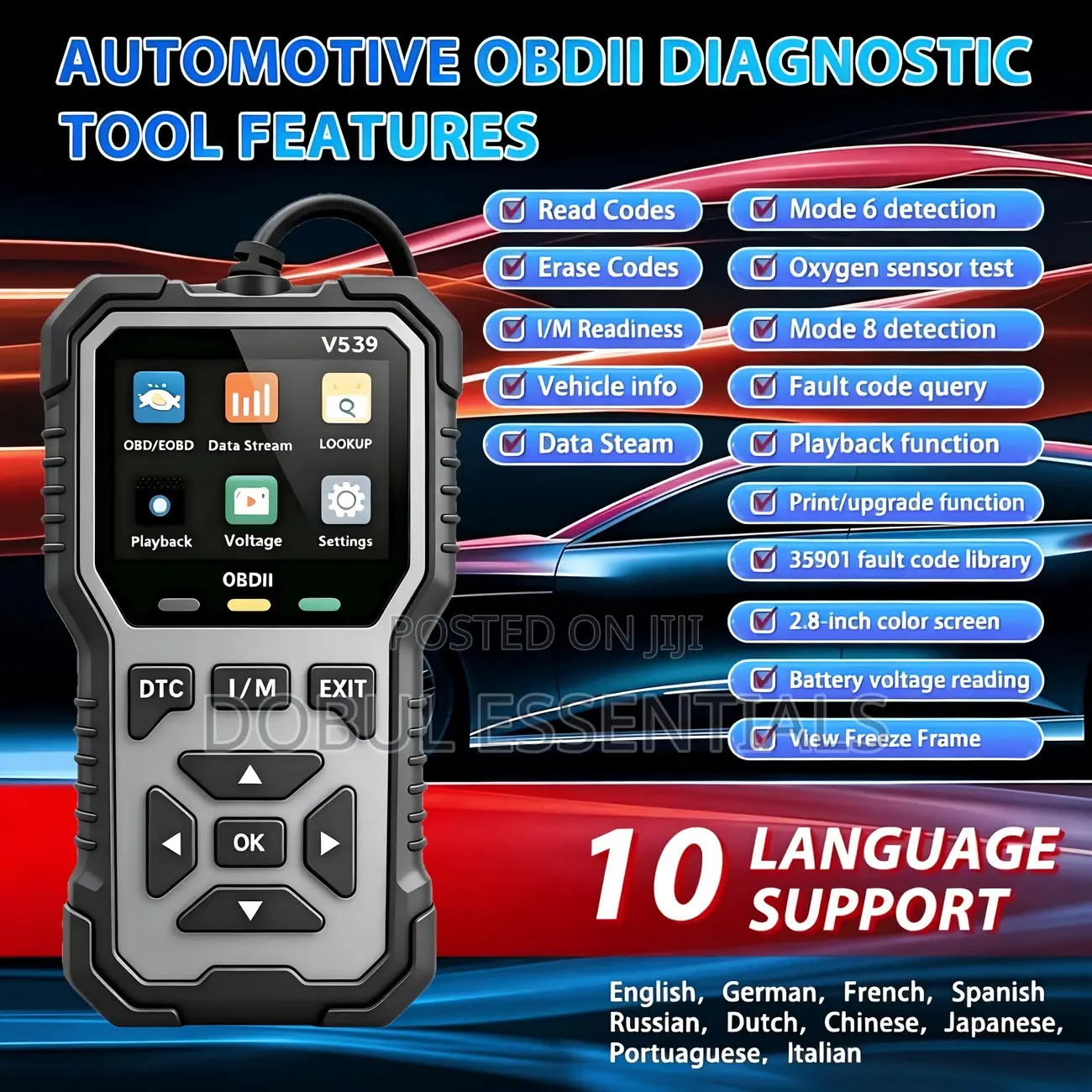 V539 OBD2 Car Fault Scanner From Cars From 1996 Up to Date