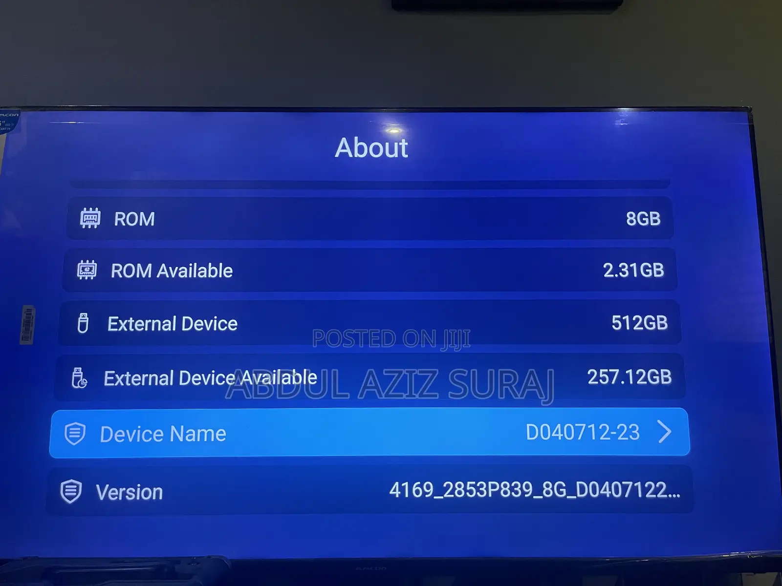 55" Amcon Uhd Smart TV for Sale - Slightly Used