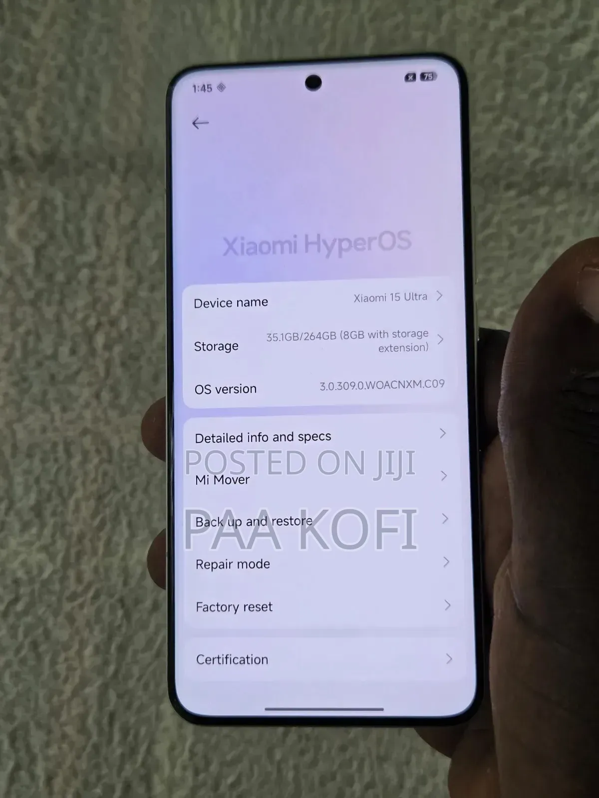 Xiaomi 15 Ultra 256 GB Gray