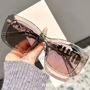 Women's Luxury Oversized Rimless Gradient Sunglasses