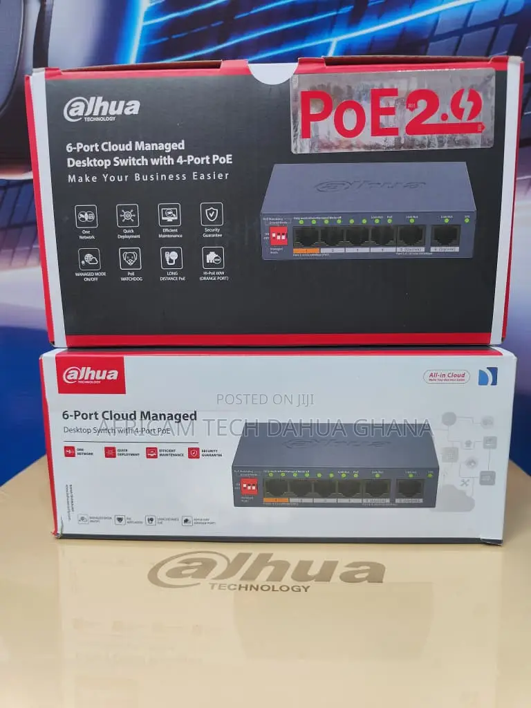 Dahua 6-Port Cloud Managed Desktop Switch With 4-Port PoE
