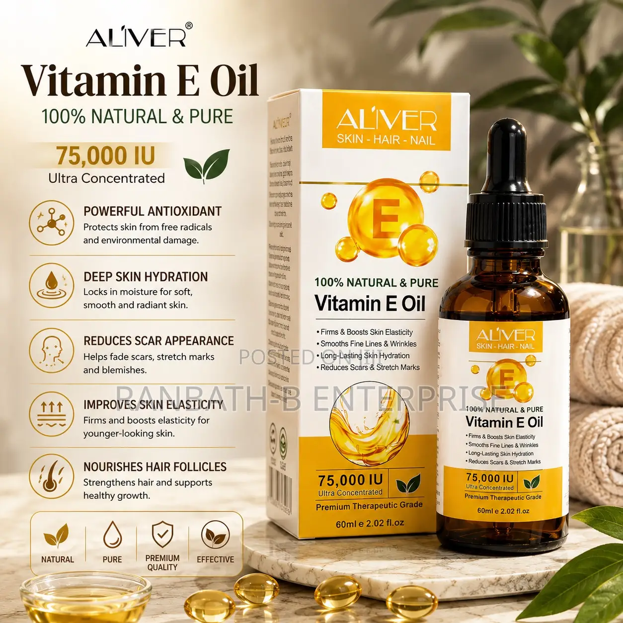 Intensive Moisturizing Vitamin E Oil