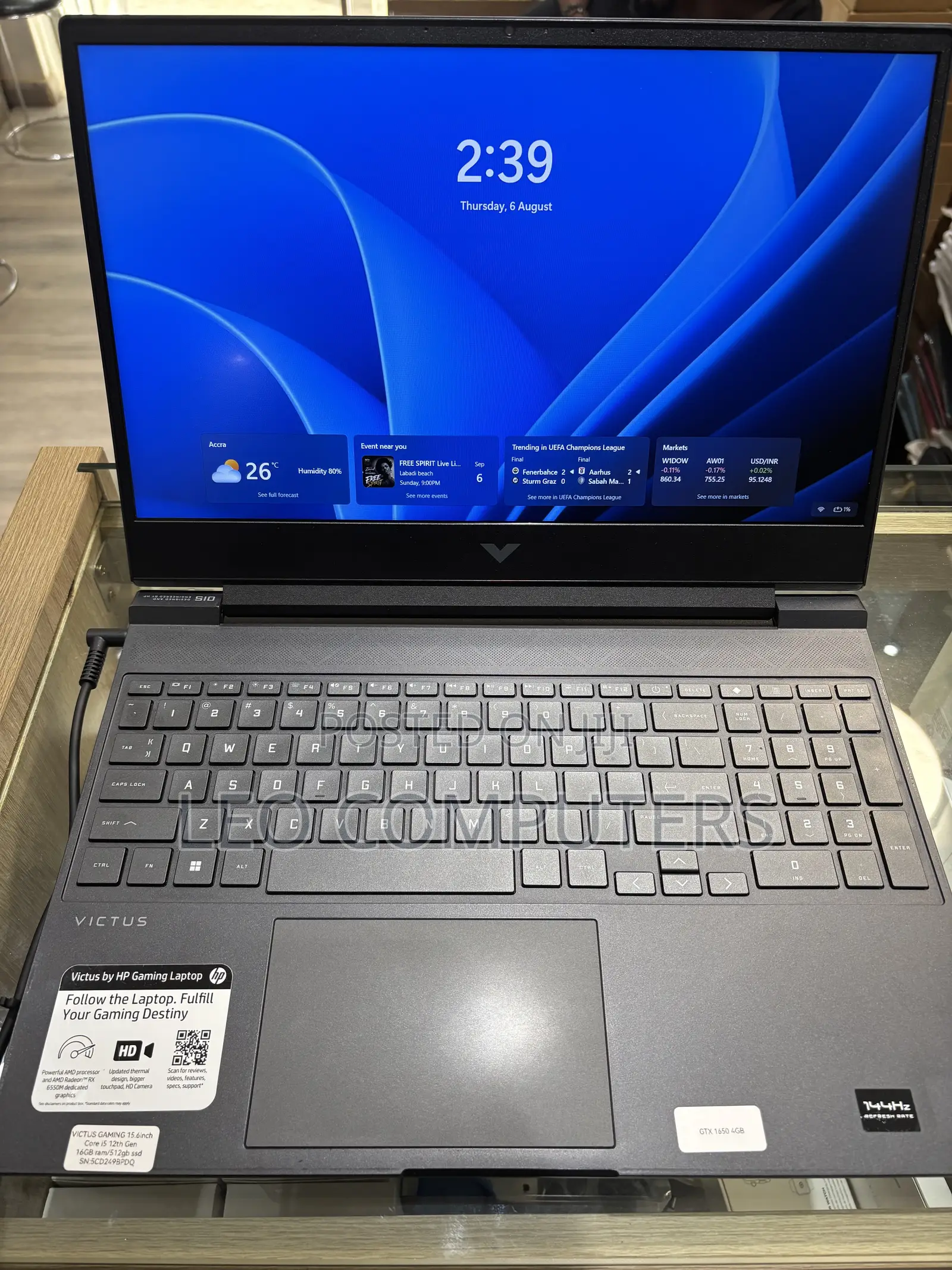 Laptop HP Victus 15 16GB Intel Core i5 SSD 512GB