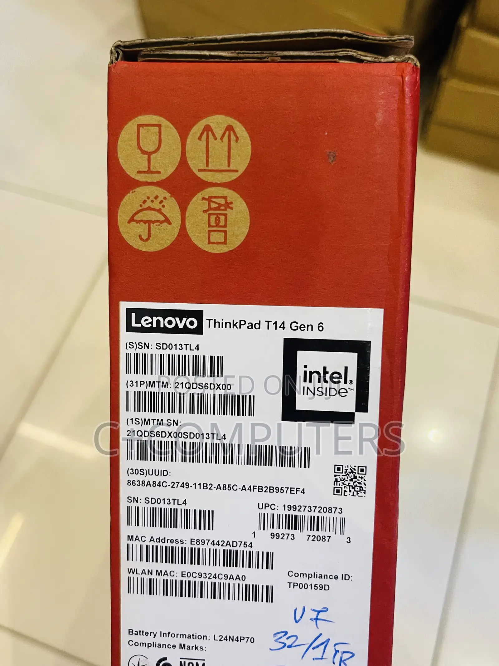 New Laptop Lenovo ThinkPad T14 32GB Intel Core Ultra 7 SSD 1T