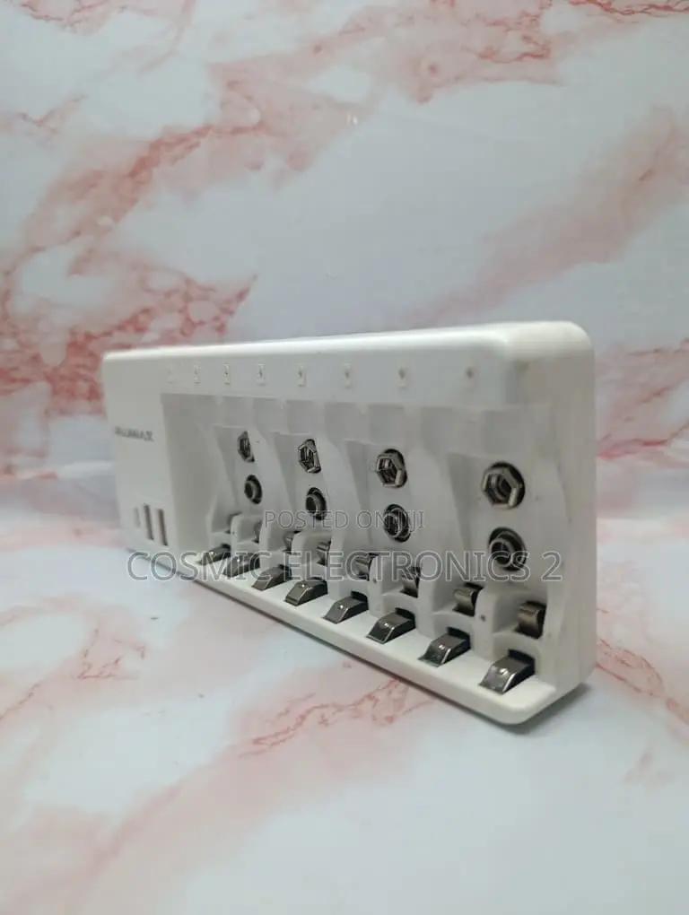 Pujimax PJ-N8006N Smart Battery Charger 8-Slot AA/AAA Ni-Mh/Ni-Cd 9V