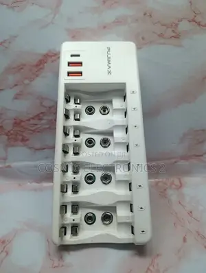 Pujimax PJ-N8006N Smart Battery Charger 8-Slot AA/AAA Ni-Mh/Ni-Cd 9V