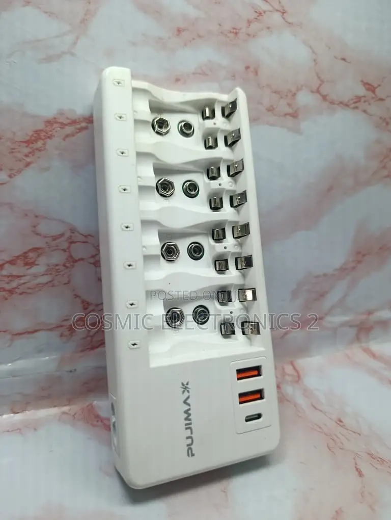 Pujimax PJ-N8006N Smart Battery Charger 8-Slot AA/AAA Ni-Mh/Ni-Cd 9V