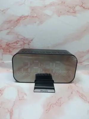 Digital LED Alarm Clock With Bluetooth 5.2 Speaker – Mirror Display