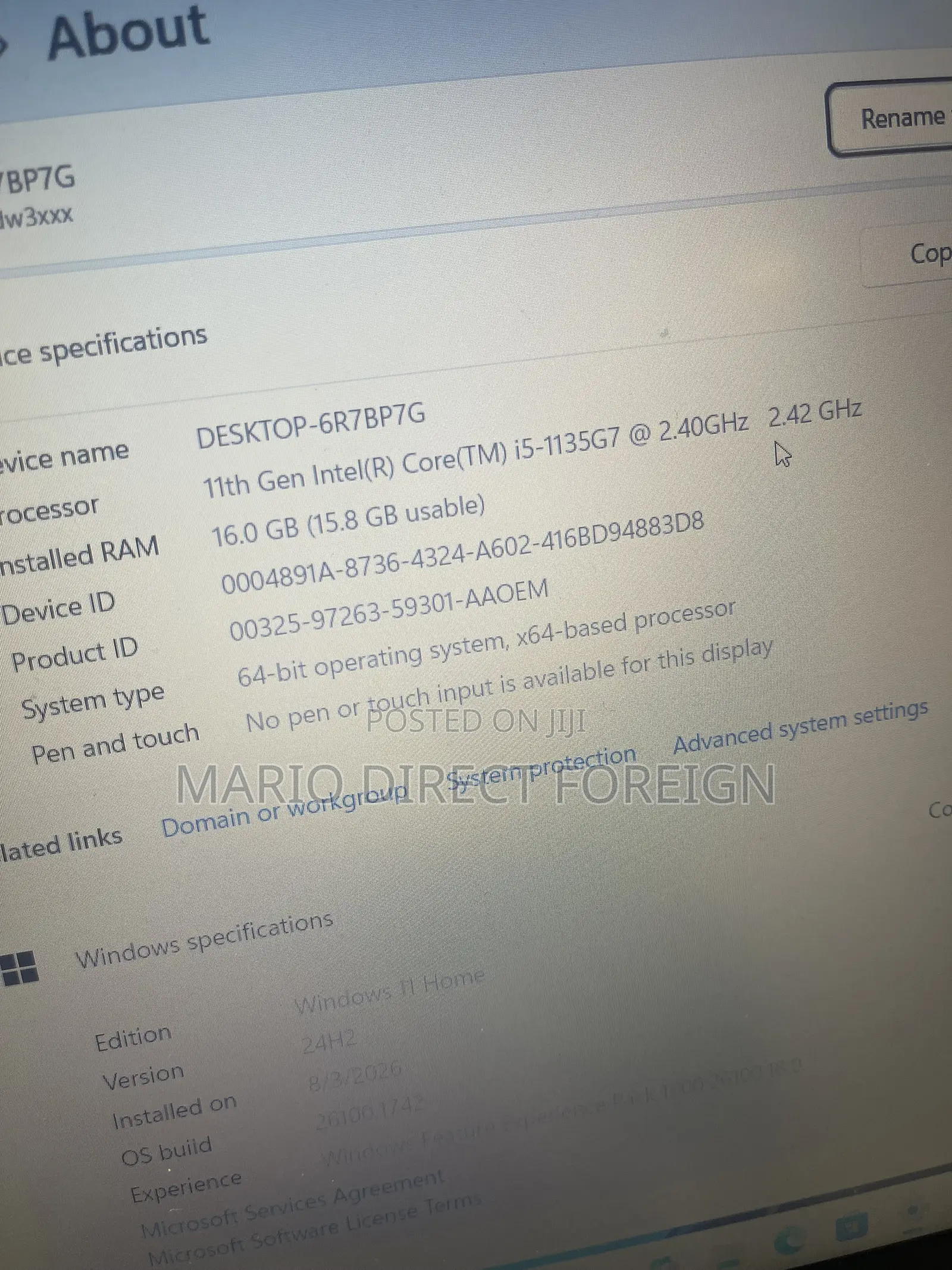 Laptop HP 15-dw3031 16GB Intel Core i5 SSD 512GB