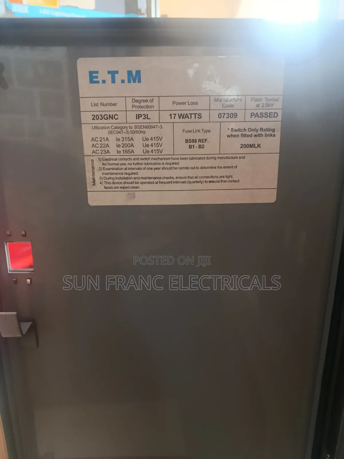 200Amps TPN Fuse