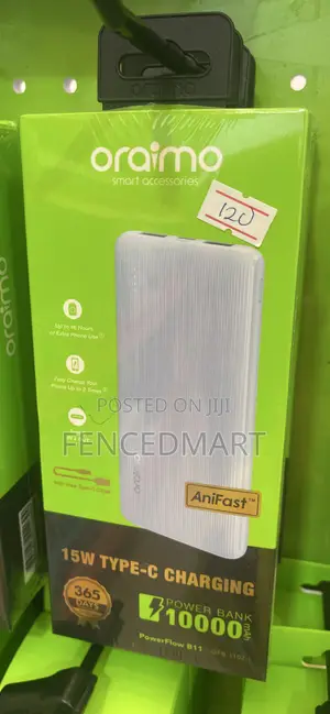 Oraimo PowerFlow B11 10000mAh 15W Type-C Power Bank