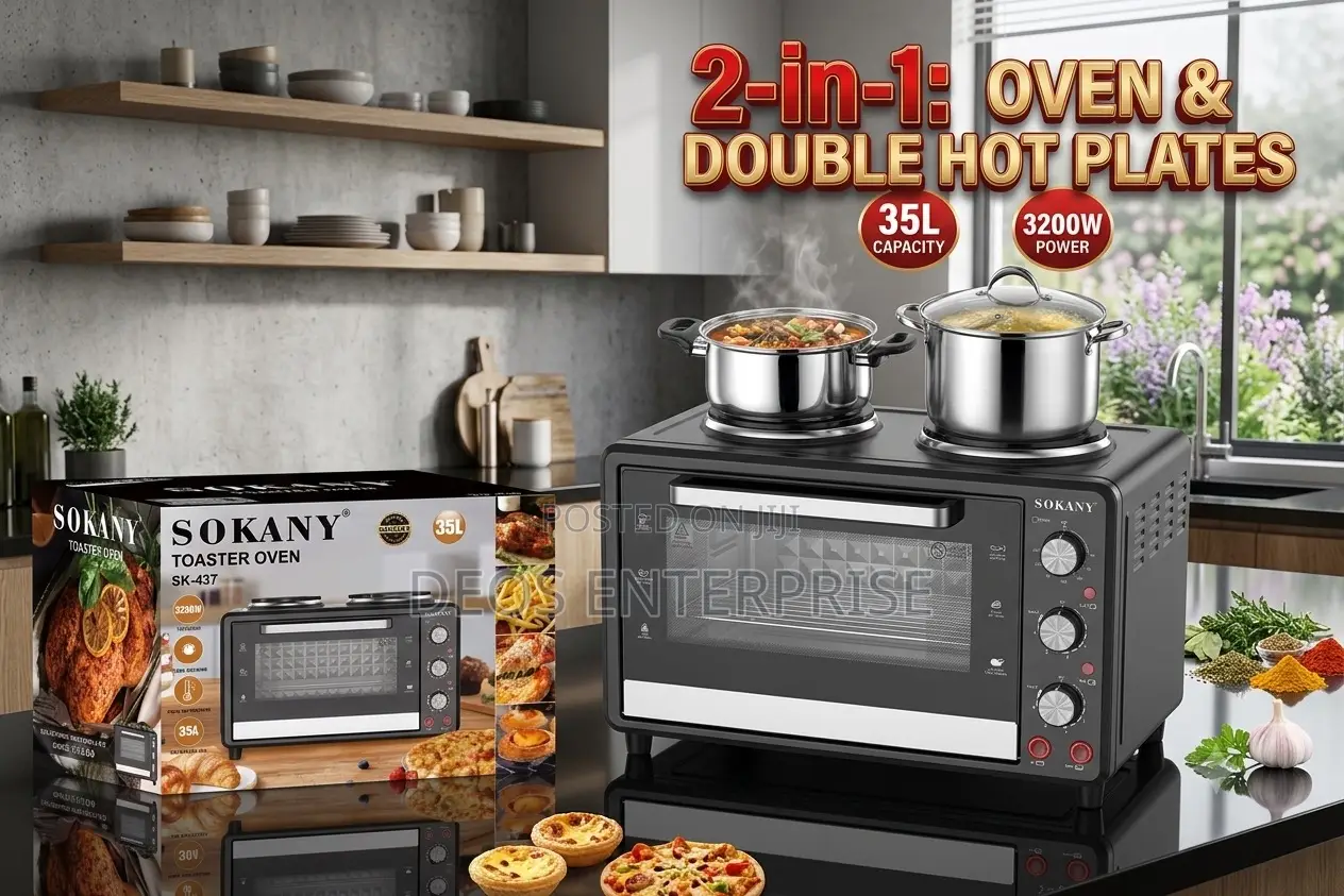 SOKANY 35L Electric Toaster Oven 3200W Multi Cooker Bake Pro