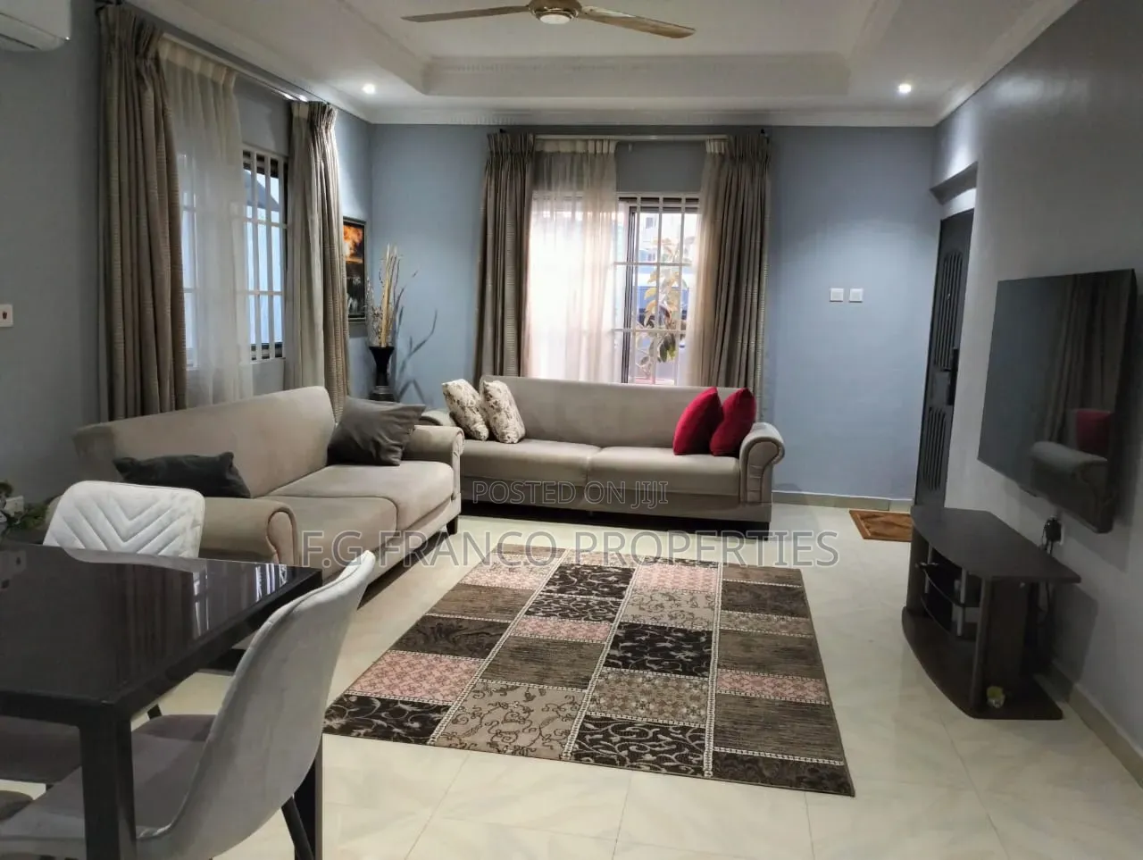 Furnished 2bdrm House in Kg Franco Properties, Baatsona Total for rent