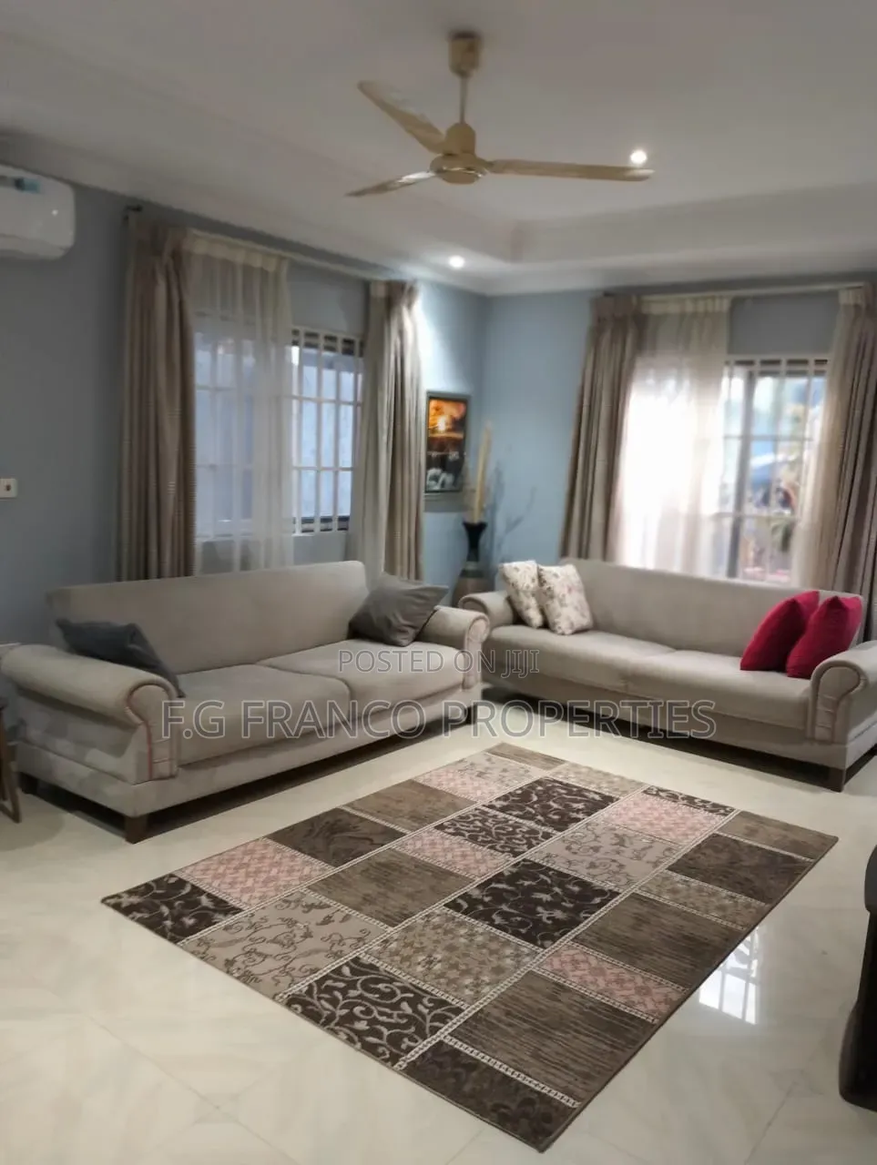 Furnished 2bdrm House in Kg Franco Properties, Baatsona Total for rent