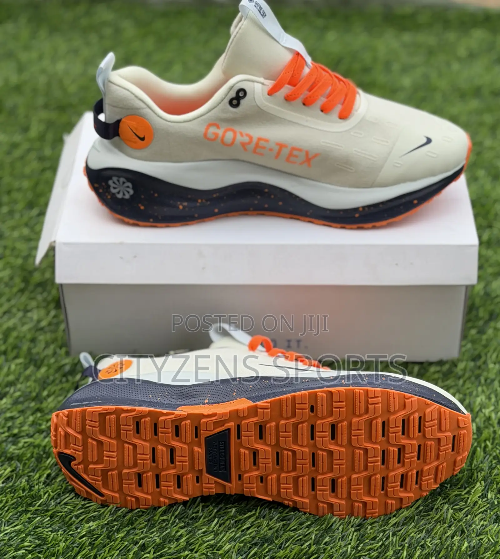Nike Off White and Orange Trainers