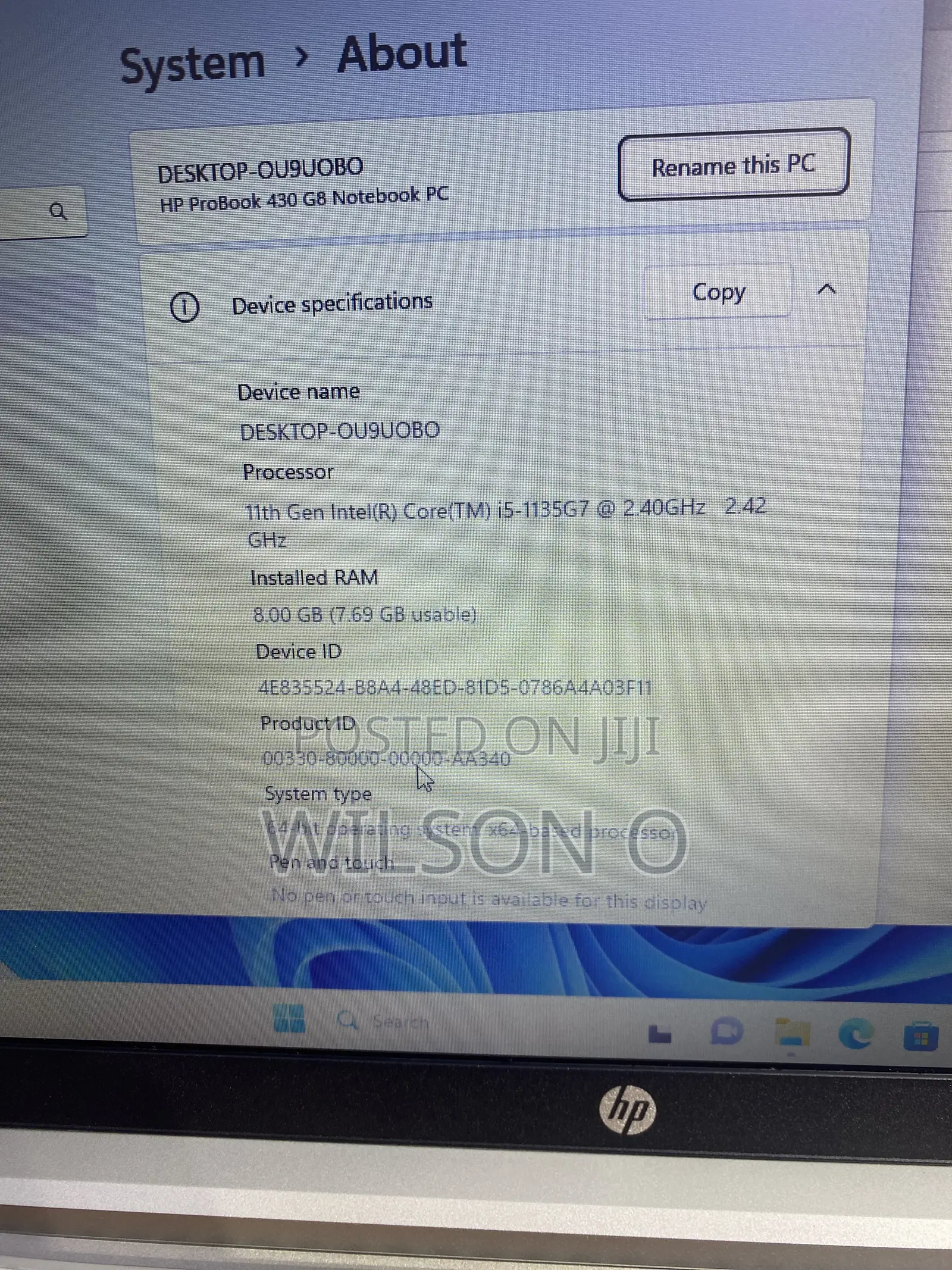 Laptop HP ProBook 430 G8 16GB Intel Core i5 SSD 256GB