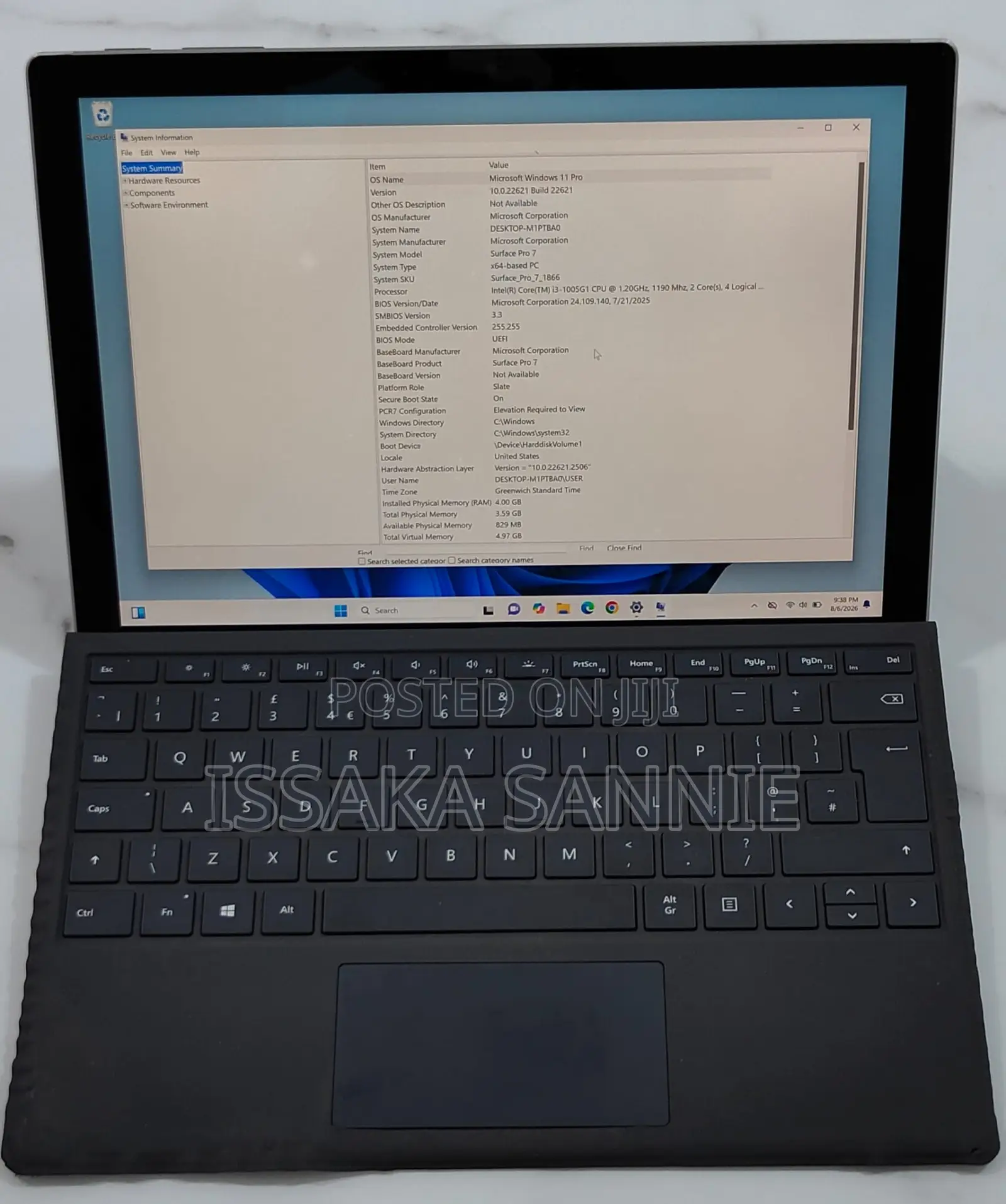 Laptop Microsoft Surface Pro 7 4GB Intel Core i3 SSD 128GB